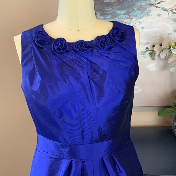 Adrianna Papell Women’s Cobalt Blue Cocktail Dress Size 8 - Picture 2 of 7